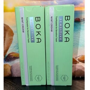 Boka Sensitive Toothpaste Mint Cream 2 Pack 3.4 oz Nano-Hydroxyapatite